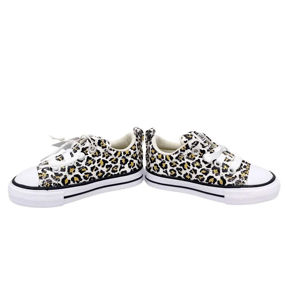 Converse Infant's Egret Metallic Leopard CTAS Street Slip Sneakers Size 5
